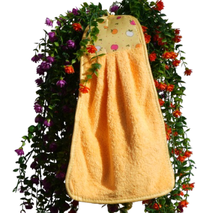 Luiertas handdoekje Geel