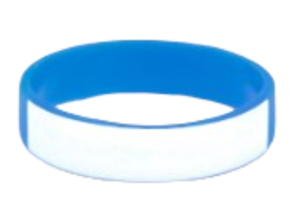 Siliconen polsbandje Blauw