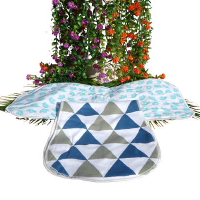 Schouder spuugdoekje Blauw Zand
