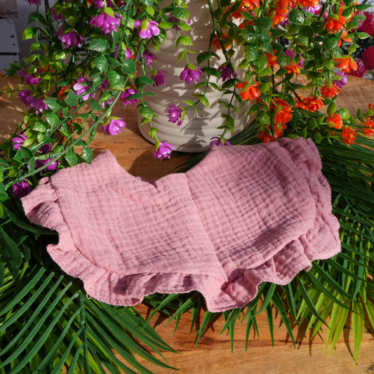 Slab Ruche Donker Roze