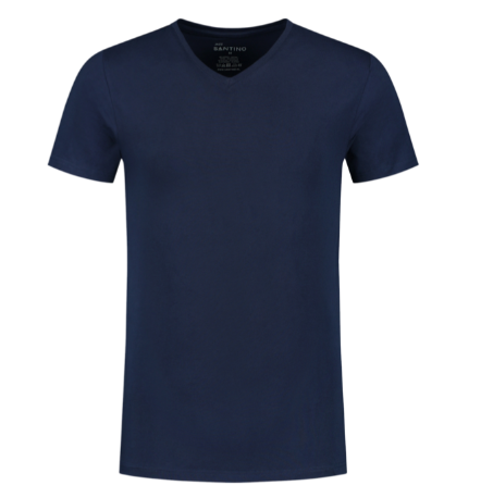 T-Shirt met V-hals 180 Ja-U Santino Jazz